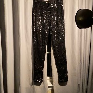 Women’s Slim Black Sequin Fancy Pants Size M